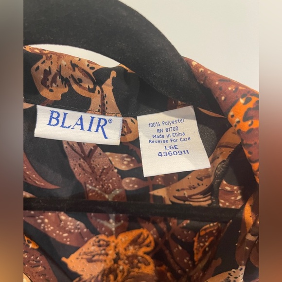 Vintage 90s Blair Leaf Floral Print Jacket Size L - Picture 4 of 6